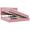 vidaXL Lova su daiktų laikymo vieta ir čiužiniu Rožinė 200 x 200 cm