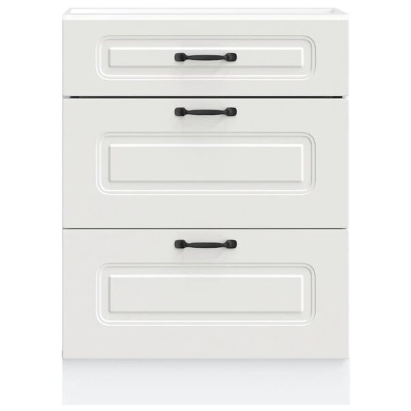 vidaXL Virtuvės spintelė, Kalmar, balta, apdirbta mediena