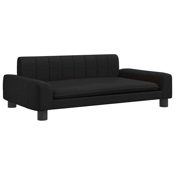 vidaXL Vaiki&scaron;ka sofa, juodos spalvos, 90x53x30cm, dirbtinė oda
