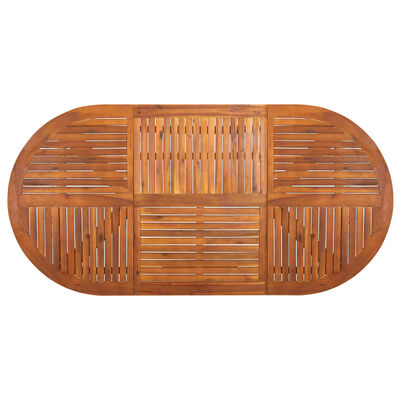vidaXL Sodo stalas, 201x100x75cm, akacijos medienos masyvas