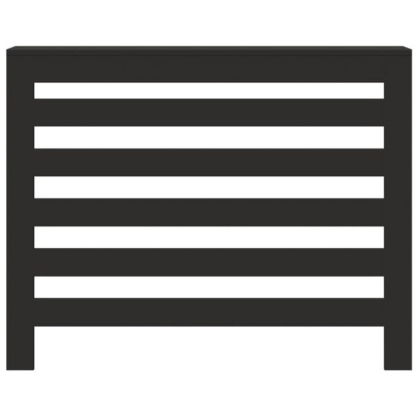 vidaXL Radiatoriaus uždangalas, juodas, 104x20x82cm, apdirbta mediena