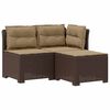 vidaXL 3-vietė sodo sofa su pagalvėlėmis, Rattan i&scaron;vaizda PP Ruda