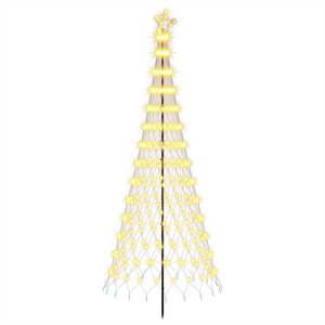 vidaXL LED Kalėdų medis EKENAS 250 cm 290 LED &Scaron;ilta balta Geležis