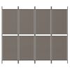 vidaXL Kambario pertvara, 4 dalių, antracito, 200x180cm, audinys