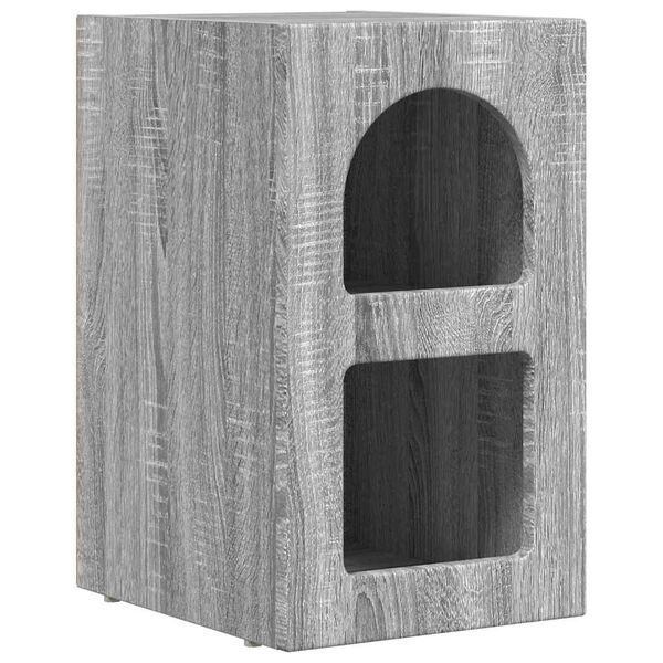 vidaXL Naktinis staliukas Pilkas Sonoma 29,5 x 33,5 x 50 cm