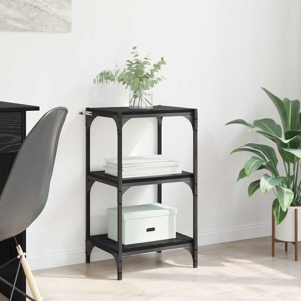 vidaXL Knygų spinta juoda ąžuolo 40 x 33 x 70,5 cm