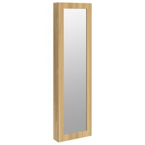 vidaXL Veidrodinė papuo&scaron;alų spintelė, 30x8,5x106cm, sieninė
