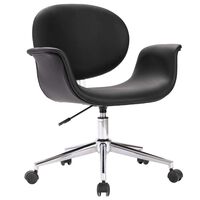 vidaXL Pasukama valgomojo kėdė, juodos spalvos, dirbtinė oda