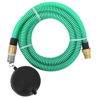 vidaXL Siurbimo žarna su žalvarinėmis jungtimis, žalia, 1,1", 4m, PVC