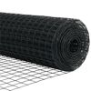 vidaXL Tvora su stulpais Pilka 1 x 10 m Plienas ir PVC