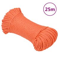 vidaXL Darbo virvė, oranžinės spalvos, 3mm, 25m, polipropilenas