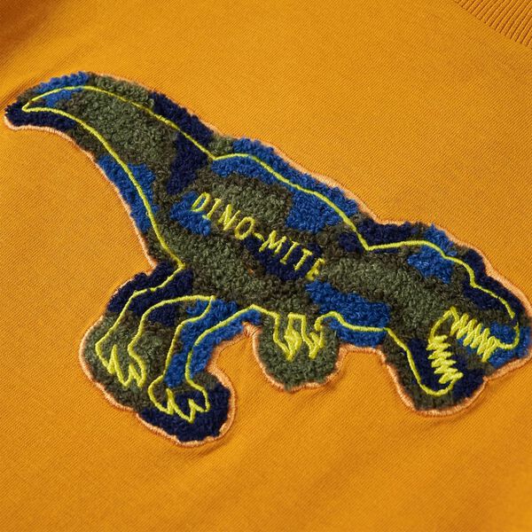 Vaiki&scaron;ki mar&scaron;kinėliai ilgomis rankovėmis, geltonai rudi, 128 dydžio