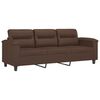 vidaXL Trivietė sofa su pagalvėmis, ruda, 180cm, dirbtinė oda