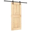 vidaXL Slankios durys Natūrali ir juoda 85 x 210 cm