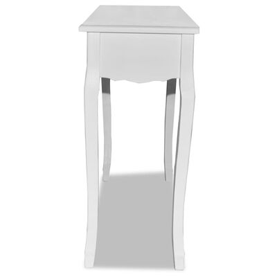 vidaXL Kosmetinis konsolinis staliukas, baltas