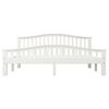 vidaXL Lovos rėmas su 4 stalčiais, baltas, 180x200cm, pušies masyvas
