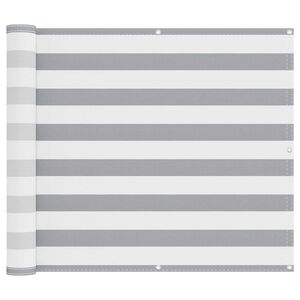vidaXL Balkono Ekranas &Scaron;viesiai pilka ir balta. 90 x 400 cm