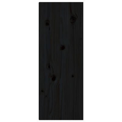 vidaXL Sieninė spintelė, juoda, 30x30x80cm, pušies masyvas