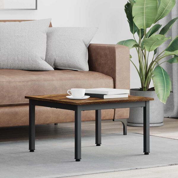 vidaXL Kavos staliukas Dūminis ąžuolas 60 x 60 x 36 cm