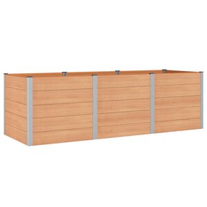 vidaXL Paauk&scaron;tinta sodo lova Ruda 300 x 100 x 91 cm WPC ir aliuminis
