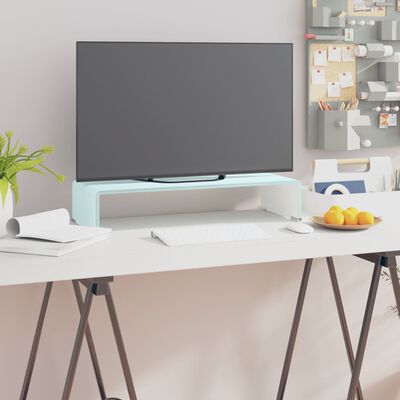 vidaXL TV stovas/monitoriaus pakyla, žalias, 60x25x11cm, stiklas
