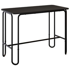 vidaXL Valgomojo stalas 100 x 50 x 75 cm Apdirbta mediena Juoda