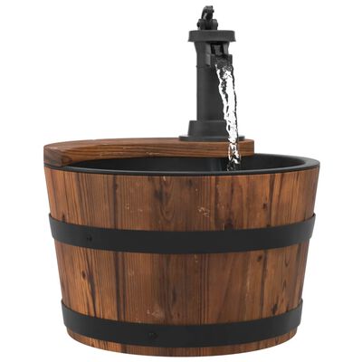 vidaXL Vandens fontanas su pompa, 28x28x34,5cm, eglės masyvas