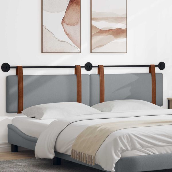 vidaXL Kabantysis galvūgalis Paprastas &Scaron;viesiai pilka 210 x 55 x 5 cm