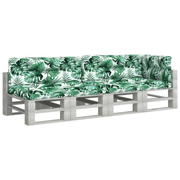 vidaXL Palečių pagalvėlės, 5vnt., audinys, su lapais