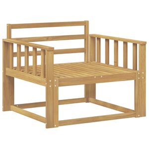 vidaXL Lauko Vidurinis Sofa Kietos akacijos mediena Balta