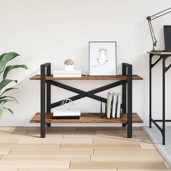 vidaXL Knygų lentyna Senovinis medis 100 x 33,5 x 64 cm