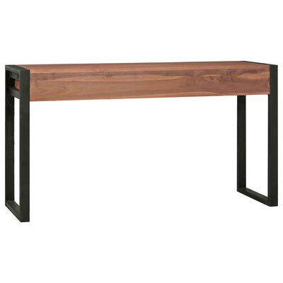 vidaXL Rašomasis stalas su 2 stalčiais, 140x40x75cm, tikmedis