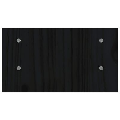 vidaXL Monitoriaus stovas, juodas, 50x27x15cm, pušies medienos masyvas