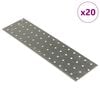 vidaXL Perforuotos plok&scaron;tės, 20vnt., 300x80mm, plienas, 2mm