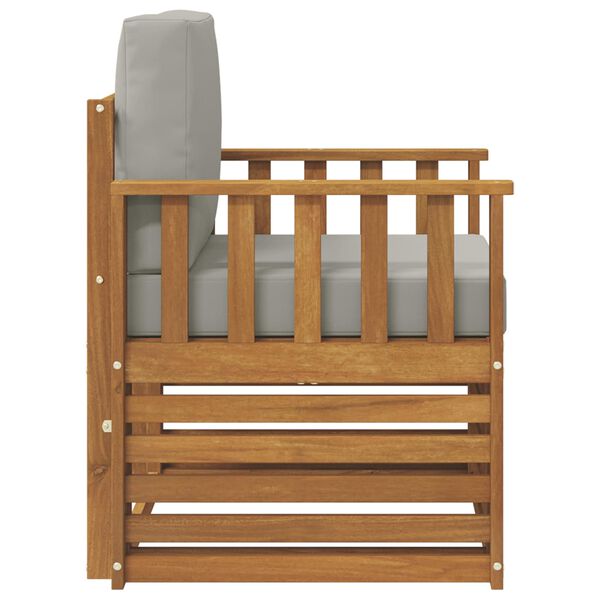 vidaXL Lauko sofos komplektas su pagalve Natūrali 71 x 63 x 73 cm