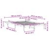 vidaXL Lovos rėmas su šoninėmis stalelėmis Natūrali 140 x 210 cm