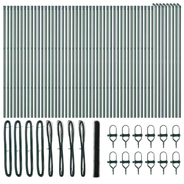 vidaXL Tvorelės stulpas Žalia 100 x 1,5 m (36 mm tinklas)