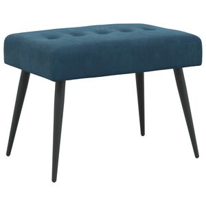 vidaXL Suoliukas su mygtukų įsiuvais Mėlyna 60 x 40 x 45 cm Aksomas