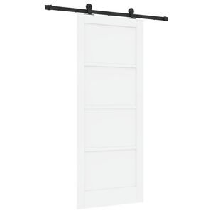 vidaXL Slankios durys ORKDAL 83 x 202 cm Pu&scaron;ies medienos masyvas Balta
