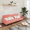 vidaXL Dvivietė sofa-lova, rožinės spalvos, aksomas