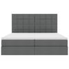 vidaXL Saugos lova su čiužiniu Tamsiai pilka 180 x 200 cm Dirbtinė oda