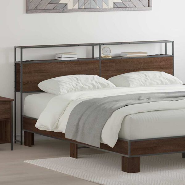 vidaXL Saugojimo galvos atlo&scaron;as ruda ąžuolo 180 cm Apdirbta mediena