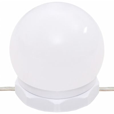 vidaXL Veidrodinė spintelė su LED, balta, 60x31,5x62cm, blizgi