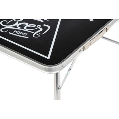 HI Sulankstomas Beer Pong žaidimo stalas, juodas, regul. aukščio
