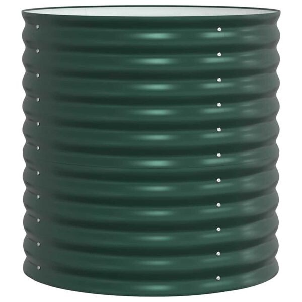 vidaXL Paaukštinta sodo lova Žalia 80 x 80 x 81 cm Plienas