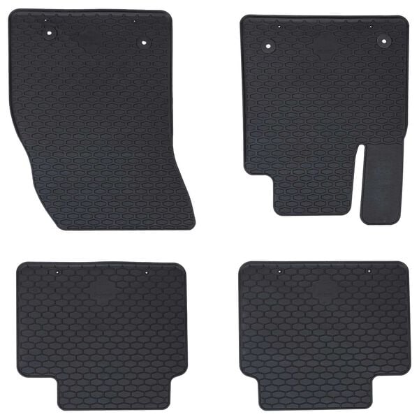 vidaXL Automobilių kilimėlis 4 pcs Juoda Guma