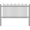vidaXL Dygliuota arkinė tvora Juoda 200 x 150 cm