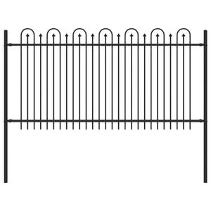 vidaXL Dygliuota arkinė tvora Juoda 200 x 150 cm