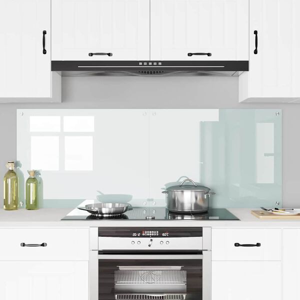 vidaXL Virtuvės užpakalinė plok&scaron;tė 2 pcs Balta 80 x 60 cm