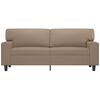 vidaXL Dvivietė sofa, kapučino spalvos, 140cm, dirbtinė oda